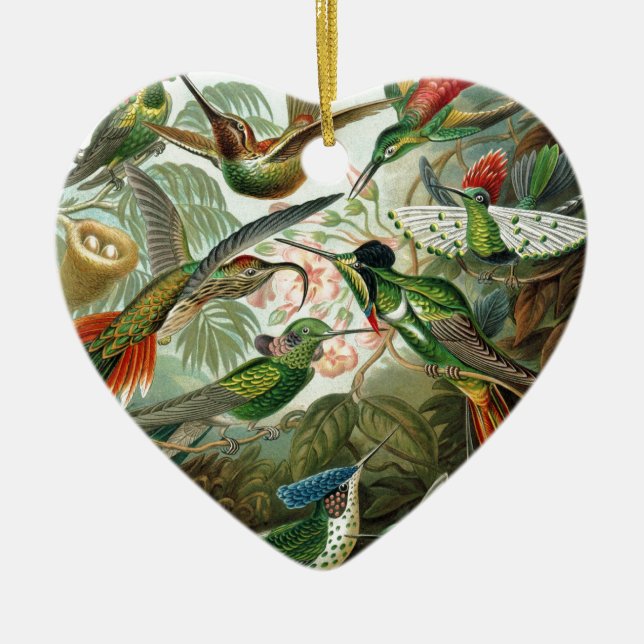 Klassisches Gemälde von Kolibri Keramik Ornament (Vorne)