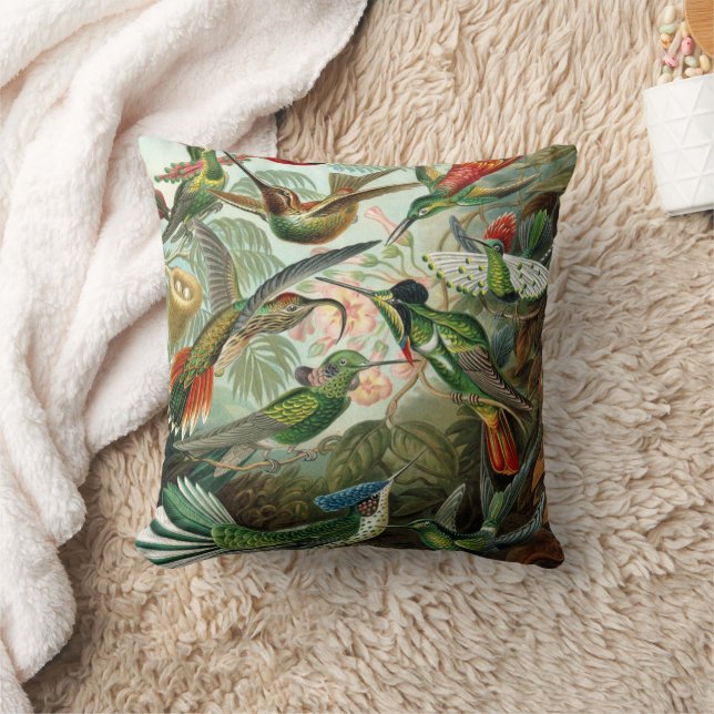 Klassisches Gemälde von Kolibri Kissen (Decke)