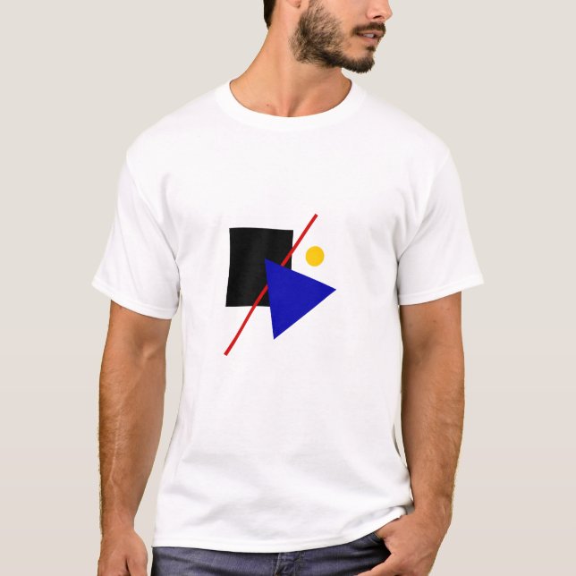 Klassisches geometrisches Bauhaus-Design T-Shirt (Vorderseite)