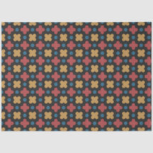 Klassisches geometrisches rotes gelbes Seidenpapie