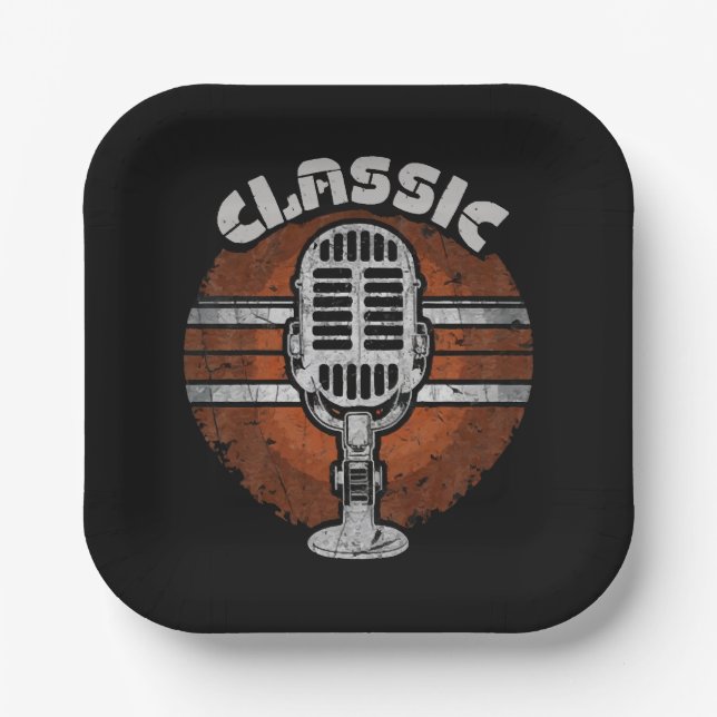 Klassisches Gestein Pappteller (Vorderseite)