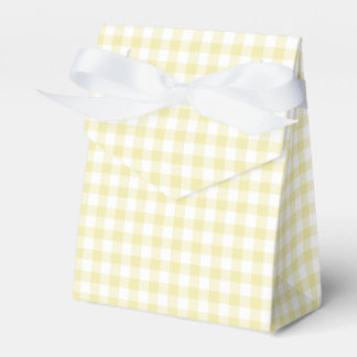 Klassisches Gingham Buttergelb Geschenkschachtel