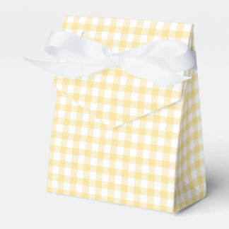 Klassisches Gingham Kanariengelb Geschenkschachtel