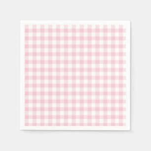 Klassisches Gingham-Rosa Serviette