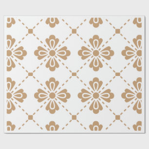 "Klassisches Gitter" Elegantes Blumenmuster-Gesche Geschenkpapier