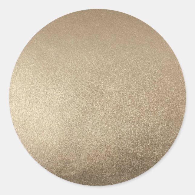 klassisches Gold aus Edelmetall Runder Aufkleber (Vorderseite)