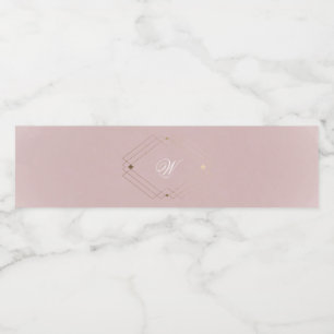 Klassisches Gold staubige Rose rosa Monogramm Hoch