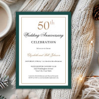 Klassisches Goldgrün zur 50. Hochzeitstag-Feier