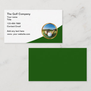 Klassisches Golf Theme Business Cards Design Visitenkarte