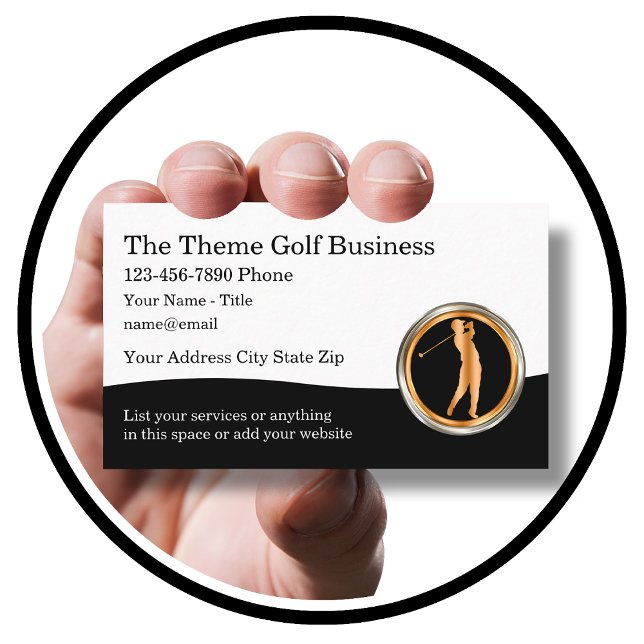 Klassisches Golf Theme Business Cards Design Visitenkarte (Von Creator hochgeladen)