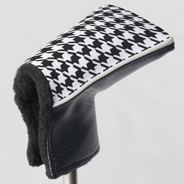 Klassisches Golfer-Pepita-Hahnentrittmuster-Muster Golf Headcover (3/4 Vorderseite)