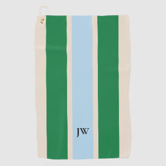 Klassisches Golfhandtuch mit Rennstreifen-Monogram