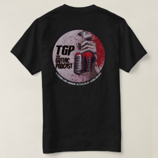 Klassisches Gothic-Podcast-T-Shirt mit Doppel-Logo T-Shirt