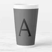 Klassisches Grau Einfaches Monogramm Name Initiale