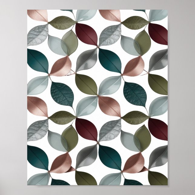 Klassisches Grau LEAFY Slogan Design Poster (Vorne)