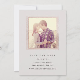 Klassisches Grau- und Goldrahmen-Foto Save the Dat Save The Date