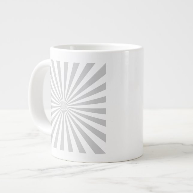 Klassisches Gray Burst Spinning Wheel passt sich d Jumbo-Tasse (Vorderseite Links)