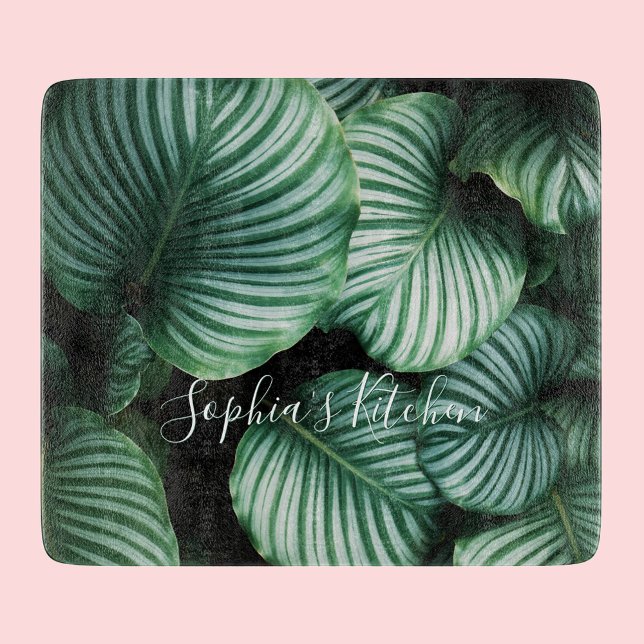 Klassisches, großes Leaf-Design, Ihr Name oder Tex Schneidebrett (Von Creator hochgeladen)