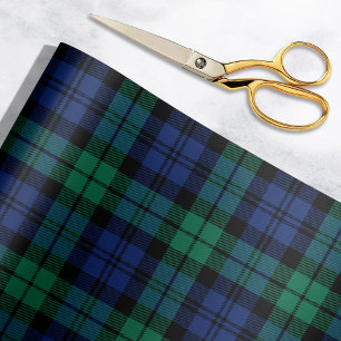 Klassisches Grün Blau Schwarz Watch Tartan Weihnac Geschenkpapier