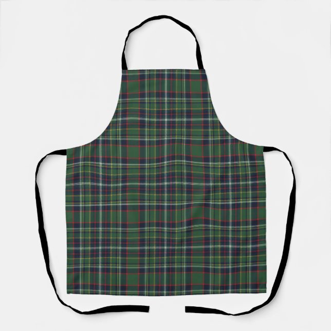 Klassisches grün-rotes Tartan-Karomuster Schürze (Vorderseite)
