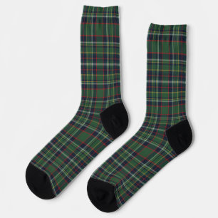 Klassisches grün-rotes Tartan-Karomuster Socken