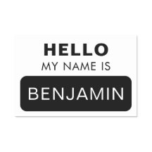 Klassisches Hallo, mein Name ist, benutzerdefinier