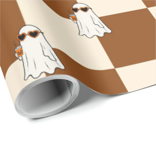 Klassisches Halloween Cozy Geister-Wrap-Papier Geschenkpapier
