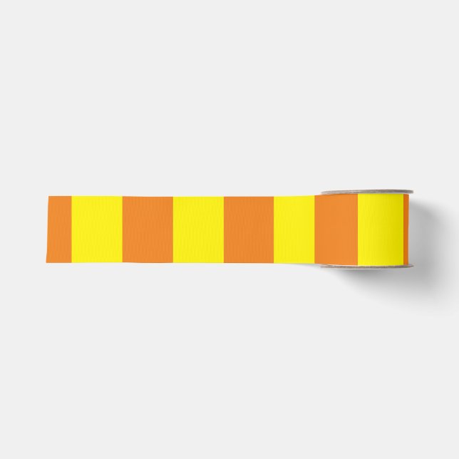 Klassisches Halloween-Orange und Gelbband Ripsband (Vorderseite)