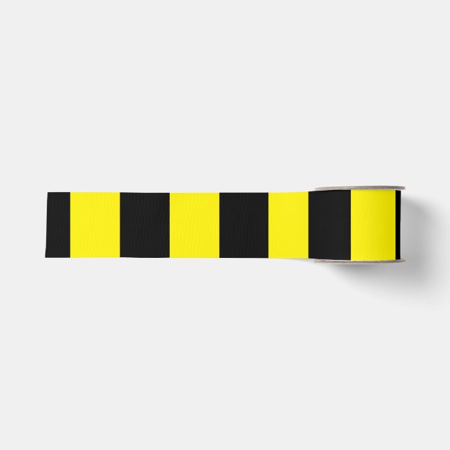 Klassisches Halloween-Schwarz-Gelb-Band Ripsband (Vorderseite)