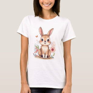 Klassisches Hasendesign - Minimalistisch T-Shirt
