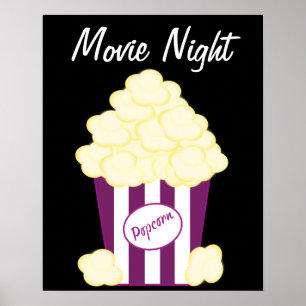 Klassisches heißes gebuttertes Popcorn-Film-Plakat Poster