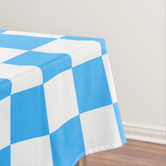 Klassisches hellblaues Schachbrettmuster Tischdecke