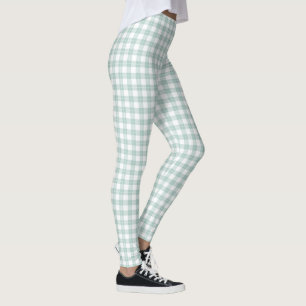Klassisches, hellgrün und Kariertes Muster Leggings