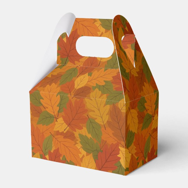 Klassisches Herbstlaub gemustert  Geschenkschachtel (Vorderseite)