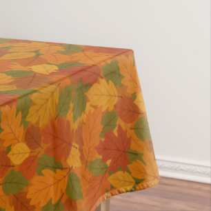 Klassisches Herbstlaub gemustert Tischdecke