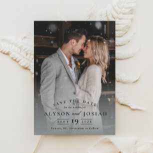Klassisches Hochzeitsfoto Save The Date