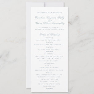 Klassisches Hochzeitsprogramm Einladung