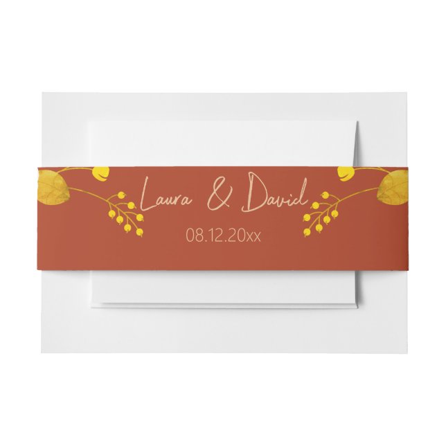 Klassisches Hochzeitstil Einladungsbanderole (Vorderseite Beispiel)