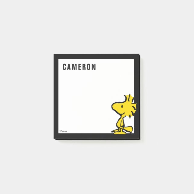 Klassisches Holzdesign | Name hinzufügen Post-it Klebezettel (Vorderseite)