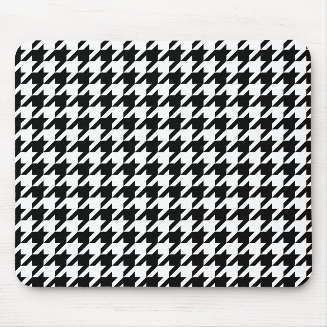 Klassisches Houndstooth-Muster Dogstooth-Karo-Desi Mousepad (Vorne)