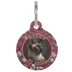 Klassisches Hunde-Liebhaber-Geschenk Lilien-Muster Haustiermarke