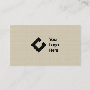 Klassisches Imitat-antikes Leinenweiß mit Logo Visitenkarte