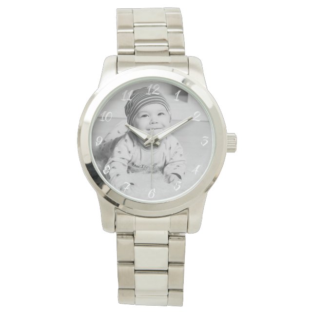 Klassisches individualisierbares Foto-Geschenk Armbanduhr (Vorderseite)