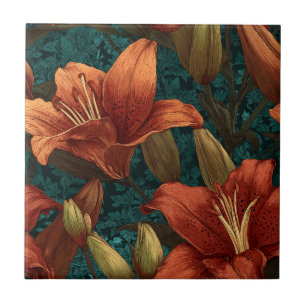 Klassisches Innendesign Lilien Fliesen Für Stilvol