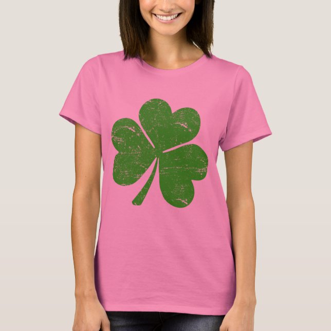 Klassisches irisches Kleeblatt T-Shirt (Vorderseite)