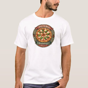 Klassisches italienisches Margherita-Pizza-Grafik- T-Shirt