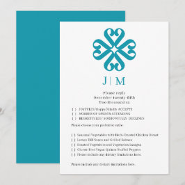 Klassisches Kalligrafie-Monogramm-Hochzeits-RSVP Einladung
