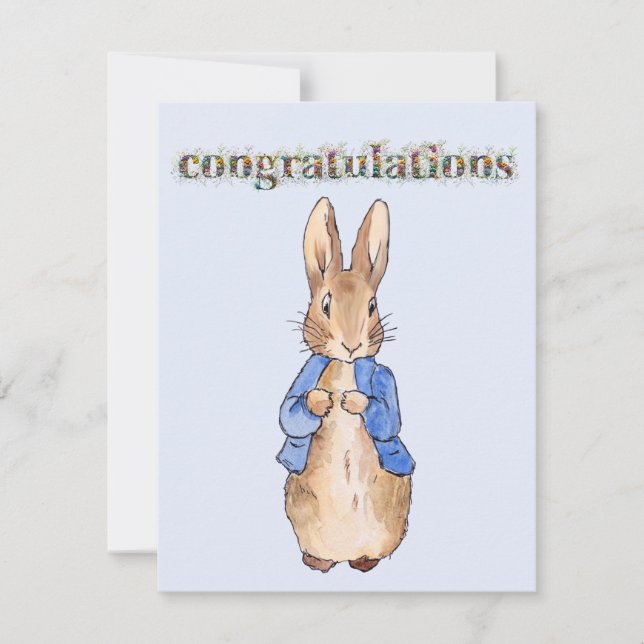 Klassisches Kaninchen Gratulation (Vorderseite)