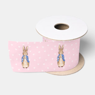Klassisches Kaninchen in blauem Mantel Satinband