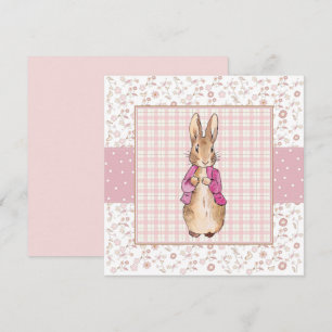 Klassisches Kaninchen in einem rosa Mantel Dankeskarte